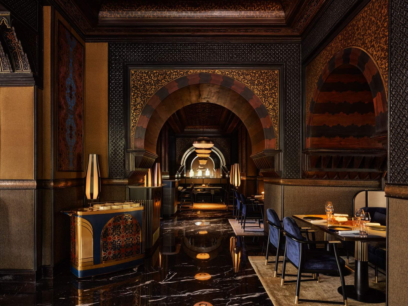 Den asiatiske restaurant L'Asiatique på La Mamounia, Marrakech, Marokko