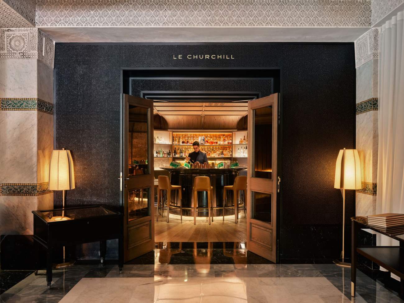 Le Churchill Bar på La Mamounia, Marrakech, Marokko
