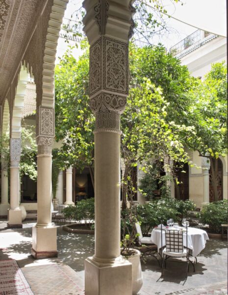 Gårdhave i Villa des Orangers, Marrakech, Marokko