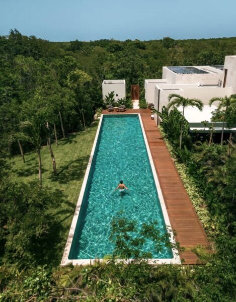 Lap pool for voksne på Rosewood Mayakoba, Mexico