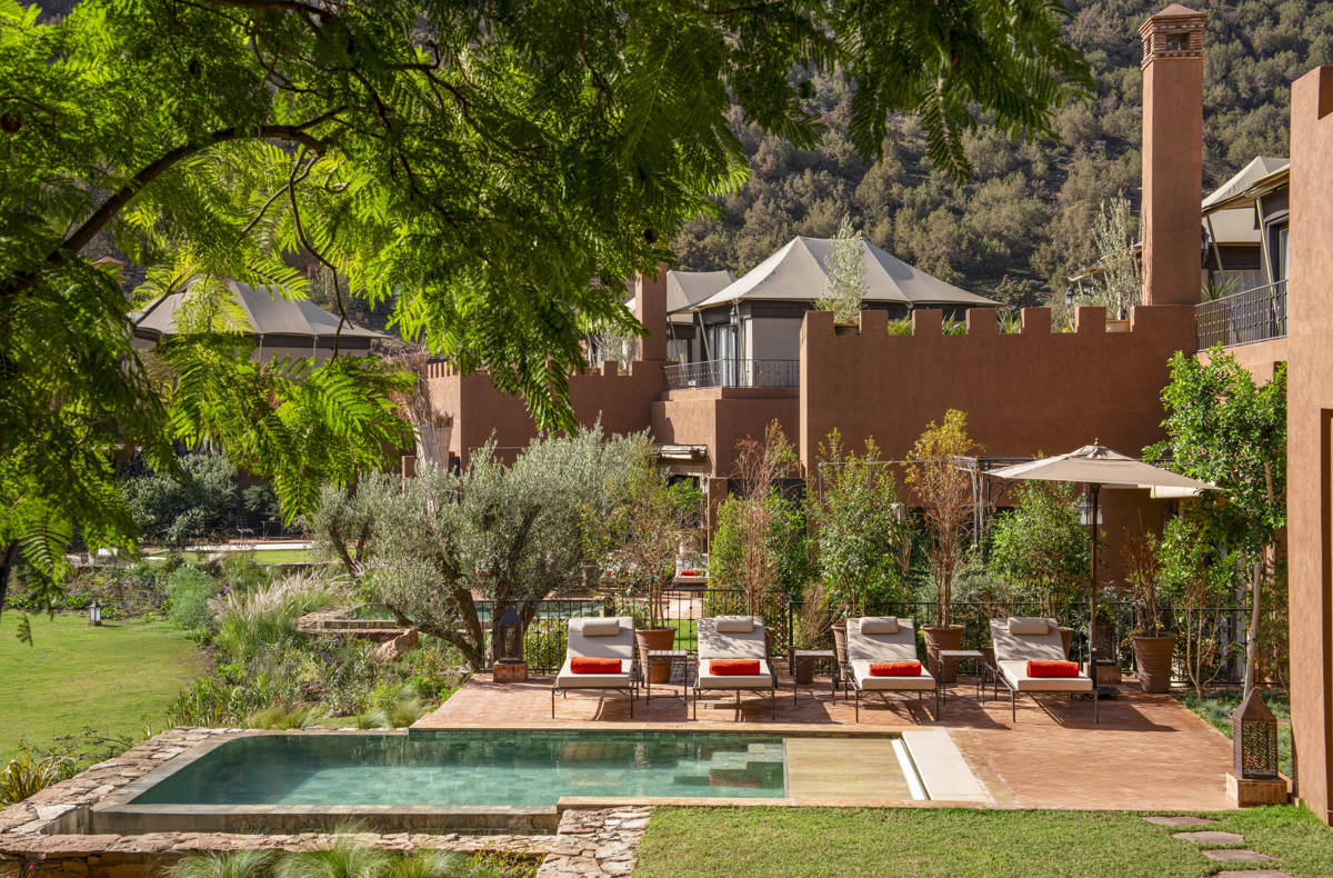 Riad Pool Suite på Kasbah Tamadot, Marokko