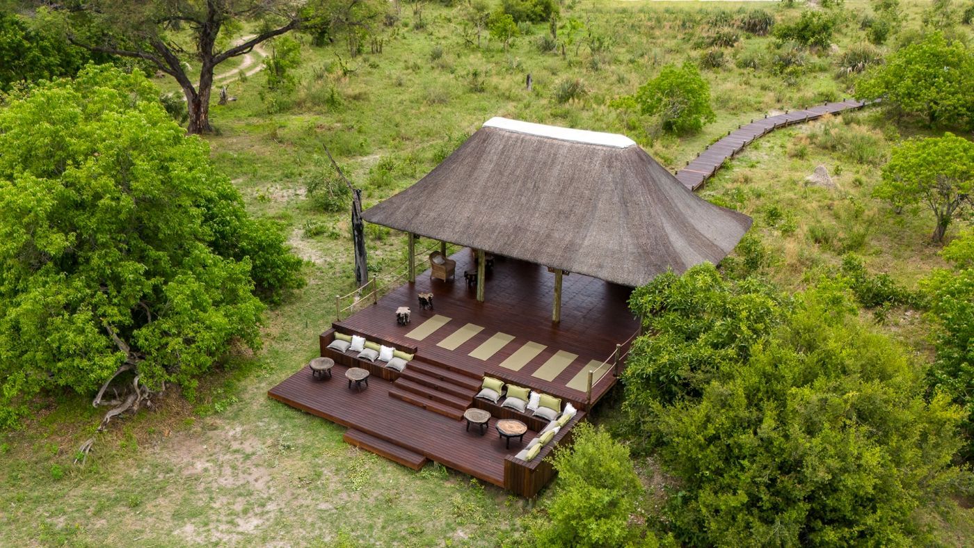 Yoga på Atzaró Okavango Camp i Botswana, Afrika