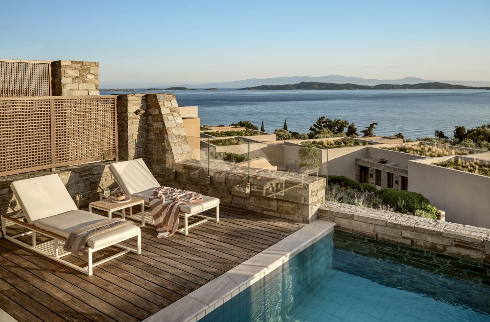 Ocean One Bedroom Pool Villa på Eagles Villas, Haldiki, Grækenland