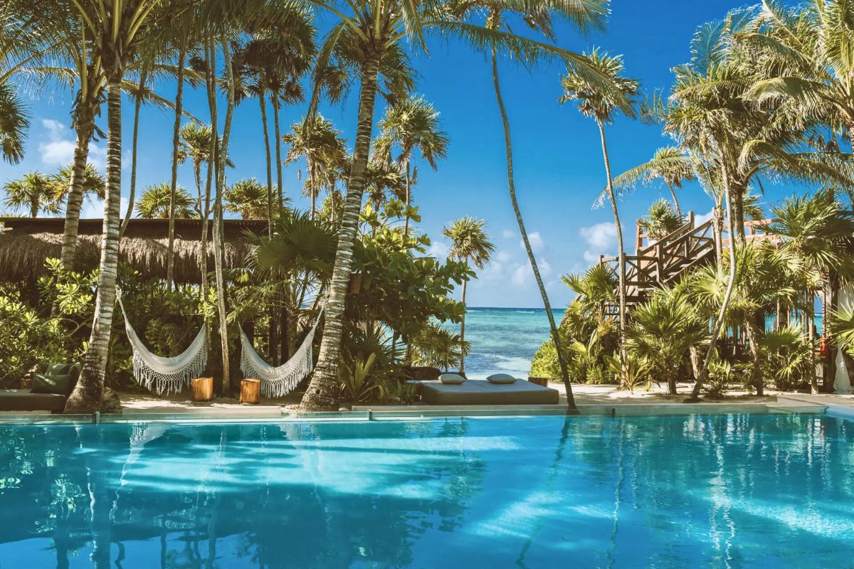 Poolen på Jashita Hotel Tulum, Mexico
