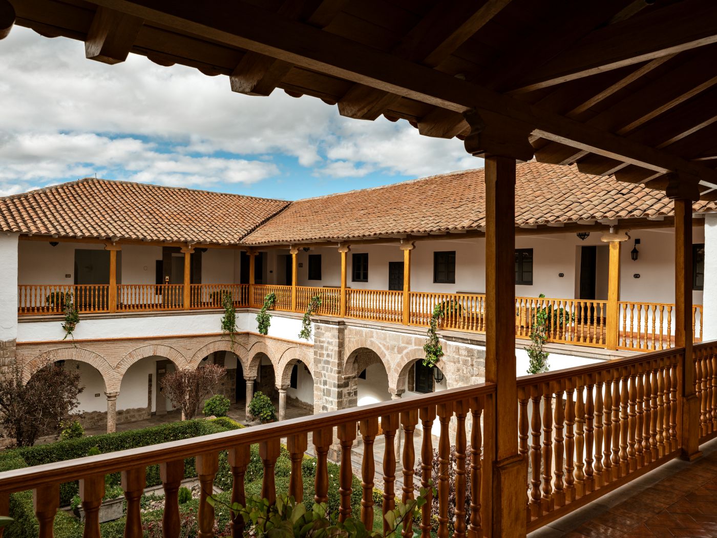 udsigt fra svalegange, Palacio Nazarenas, A Belmond Hotel, Peru