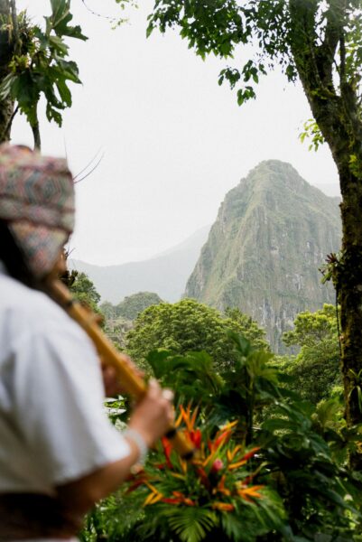 Shaman ceremony med udsigt til Machu Picchu, Sanctuary Lodge, A Belmond Hotel, Peru