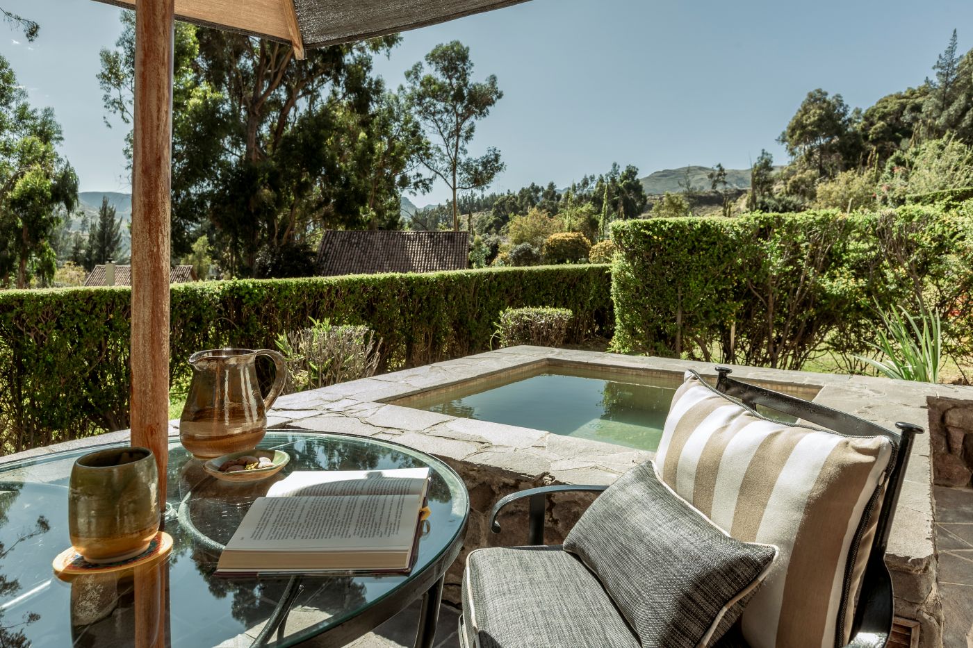 Udsigt fra haven til suite, Las Casitas, A Belmond Hotel, Peru