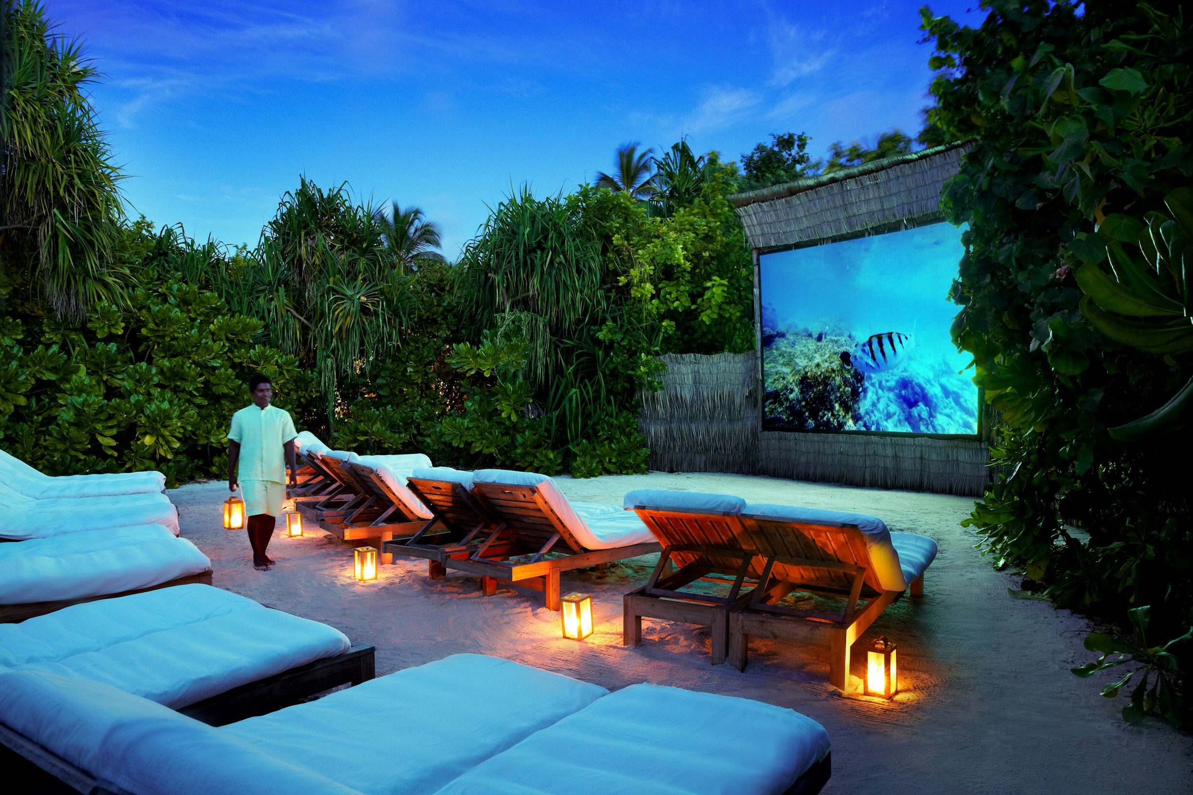 Maldiverne, Six Senses Laamu, Jungle Cinema