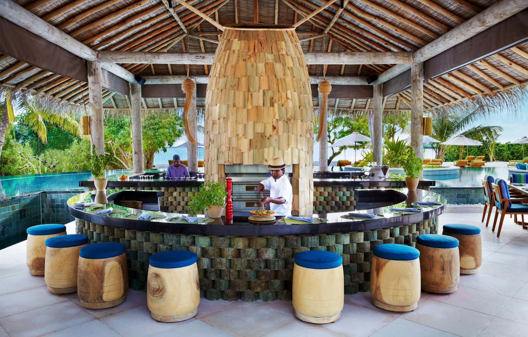 Maldiverne, Six Senses Laamu, Sip Sip, pizza