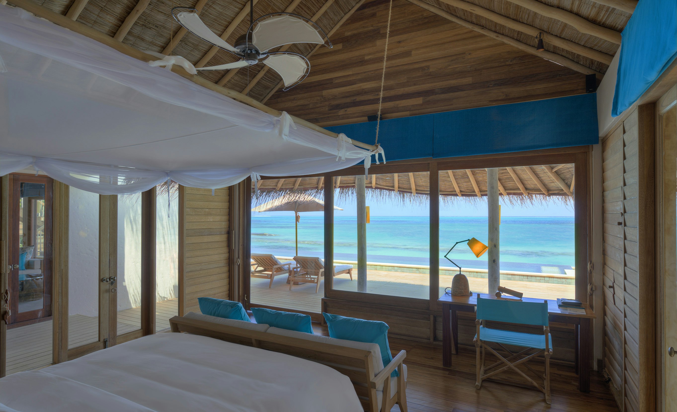 Maldiverne, Six Senses Laamu,The Retreat, soveærelse