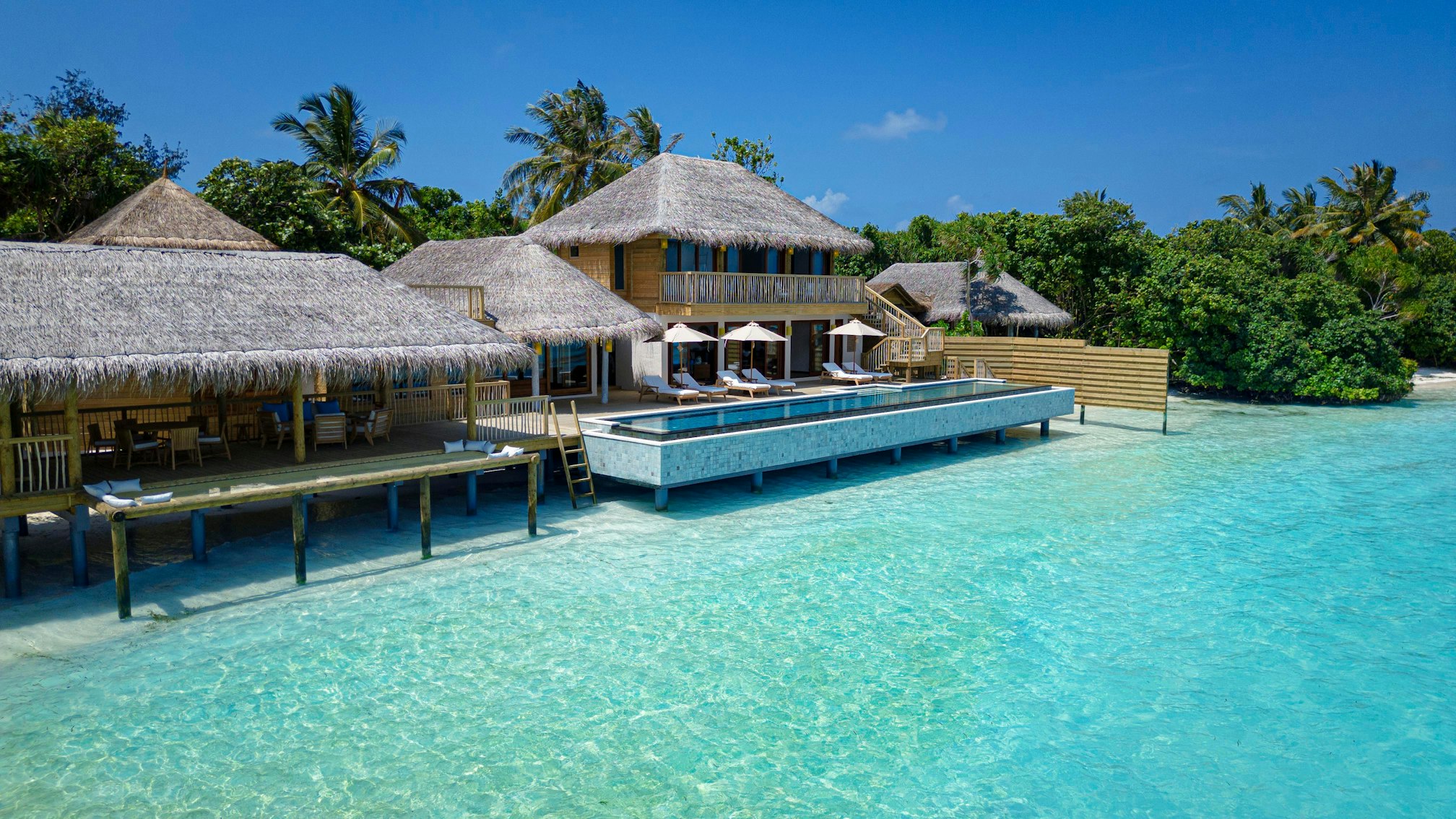Maldiverne, Six Senses Laamu,The Retreat pool