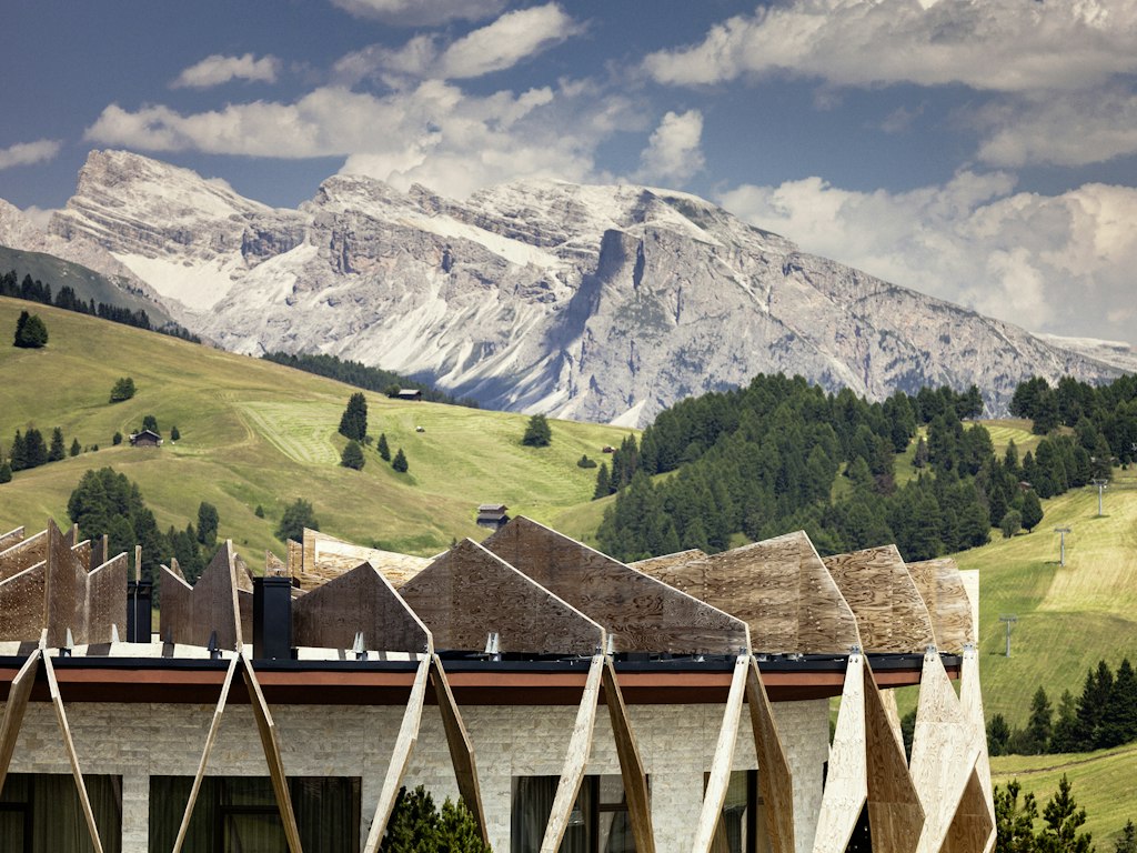 Udsigt over bjergene, COMO Alpina Dolomites, Italien